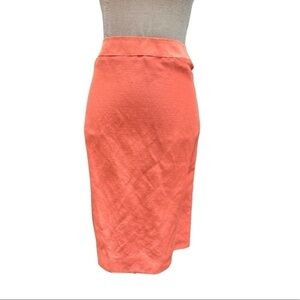 DANA Buchman Skirt Bright Coral Silk Dupioni Above the Knee NEW Size 12